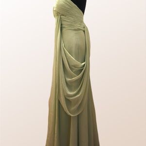 Mint green bridesmaid, prom, formal gown
